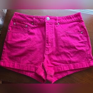 Forever 21 Hot Pink Denim Shorts